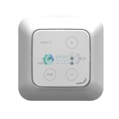   Zehnder - ComfoSwitch C55 vezérlőegység alkalmas Jung, Gira és Busch-Jaeger kapcsolókészülékek telepítésére (a keret nem része a csomagnak!)