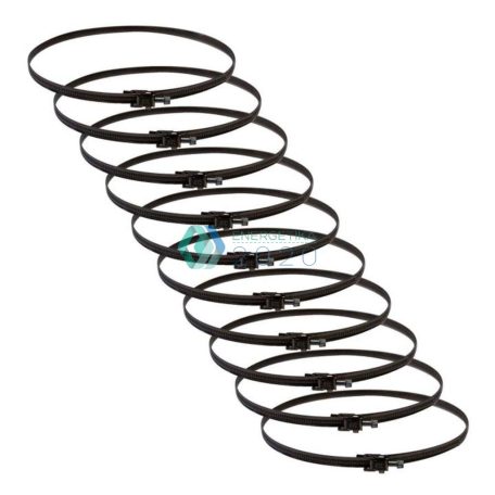 Zehnder - Csőbilincs 9 mm széles, átmérő 60 – 215 mm alumínium flexibilis cső rögzítéséhez, 10 darab