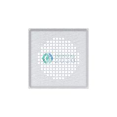   Zehnder - Formatervezett, négyzet takarórácsok elszívott levegőhöz Szűrővel, DN 125 csatlakozás, 160 x 160 mm, CLRF/TVA-hoz. Használható falba és mennyezetbe. Torino nemesacél (nem használható padlórácsként)