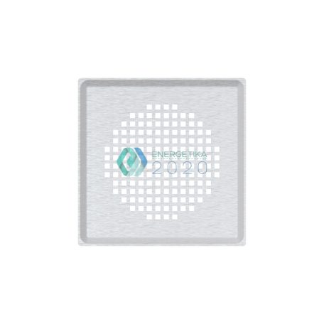 Zehnder - Formatervezett, négyzet takarórácsok elszívott levegőhöz Szűrővel, DN 125 csatlakozás, 160 x 160 mm, CLRF/TVA-hoz. Használható falba és mennyezetbe. Torino nemesacél (nem használható padlórácsként)