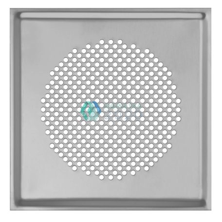 Zehnder - Formatervezett, négyzet takarórácsok elszívott levegőhöz Szűrővel, DN 125 csatlakozás, 160 x 160 mm, CLRF/TVA-hoz. Használható falba és mennyezetbe. Venezia nemesacél (nem használható padlórácsként)