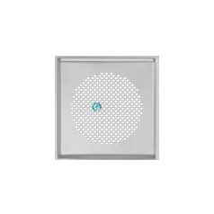   Zehnder - Formatervezett, négyzet takarórácsok elszívott levegőhöz Szűrővel, DN 125 csatlakozás, 160 x 160 mm, CLRF/TVA-hoz. Használható falba és mennyezetbe. Venezia fehér (nem használható padlórácsként)