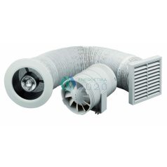  Zehnder - Zuhanykészlet 100 mm-es zuhanykészlet 12 V-os SELV fénnyel - időzítővel - fehér és króm ráccsal.