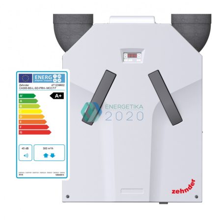 Zehnder ComfoAir Standard 300 HRV szellőztető berendezés kereszt-ellenáramú hőcserélővel, előfűtővel (jobbos)